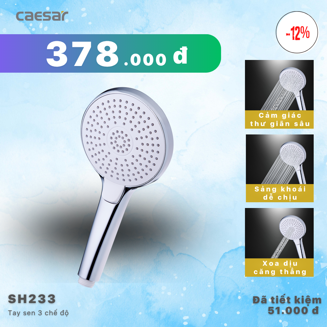  Khuyến mãi ưu đãi Tay sen 3 chế độ xả SH233 