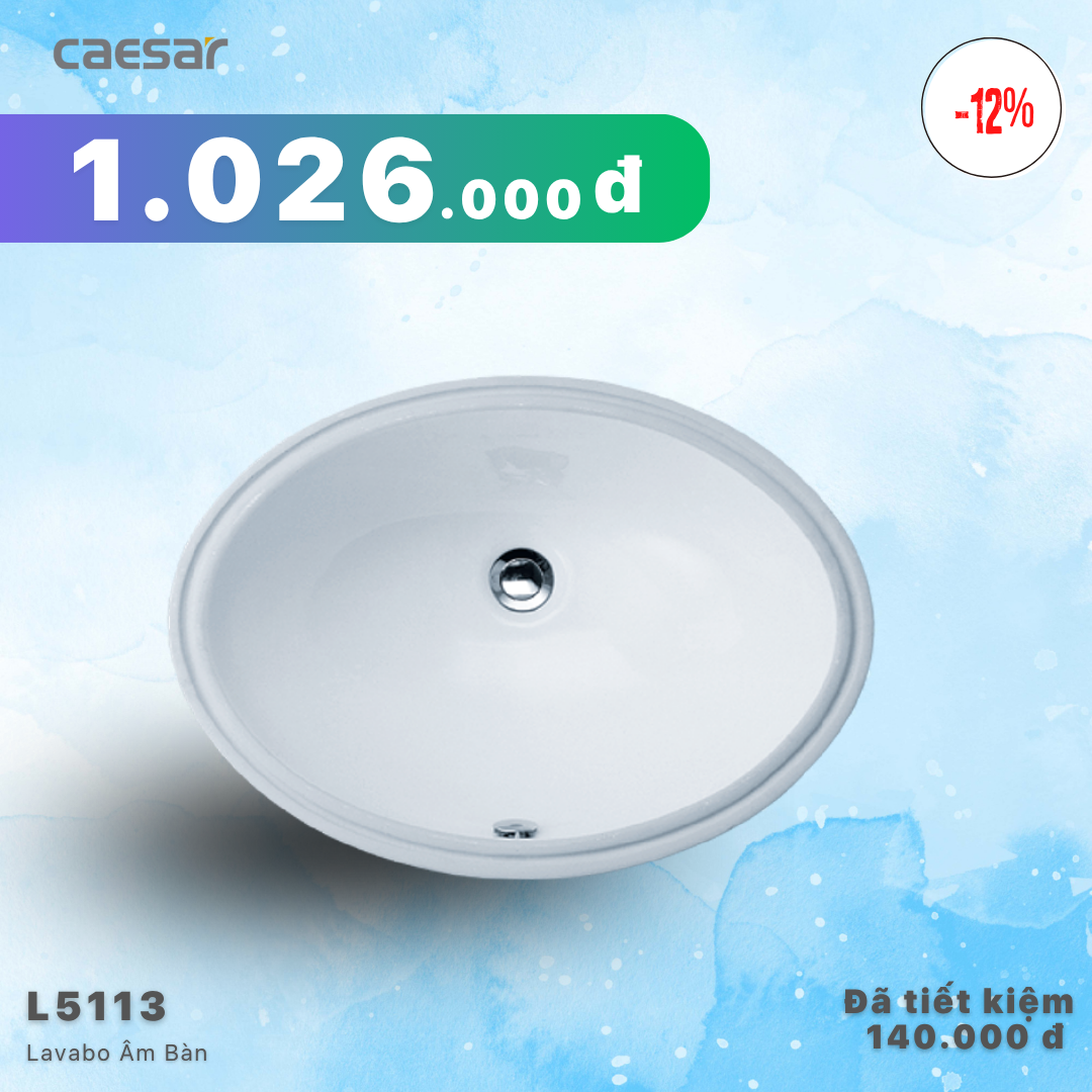  Khuyến mãi ưu đãi - Lavabo âm bàn - L5113 