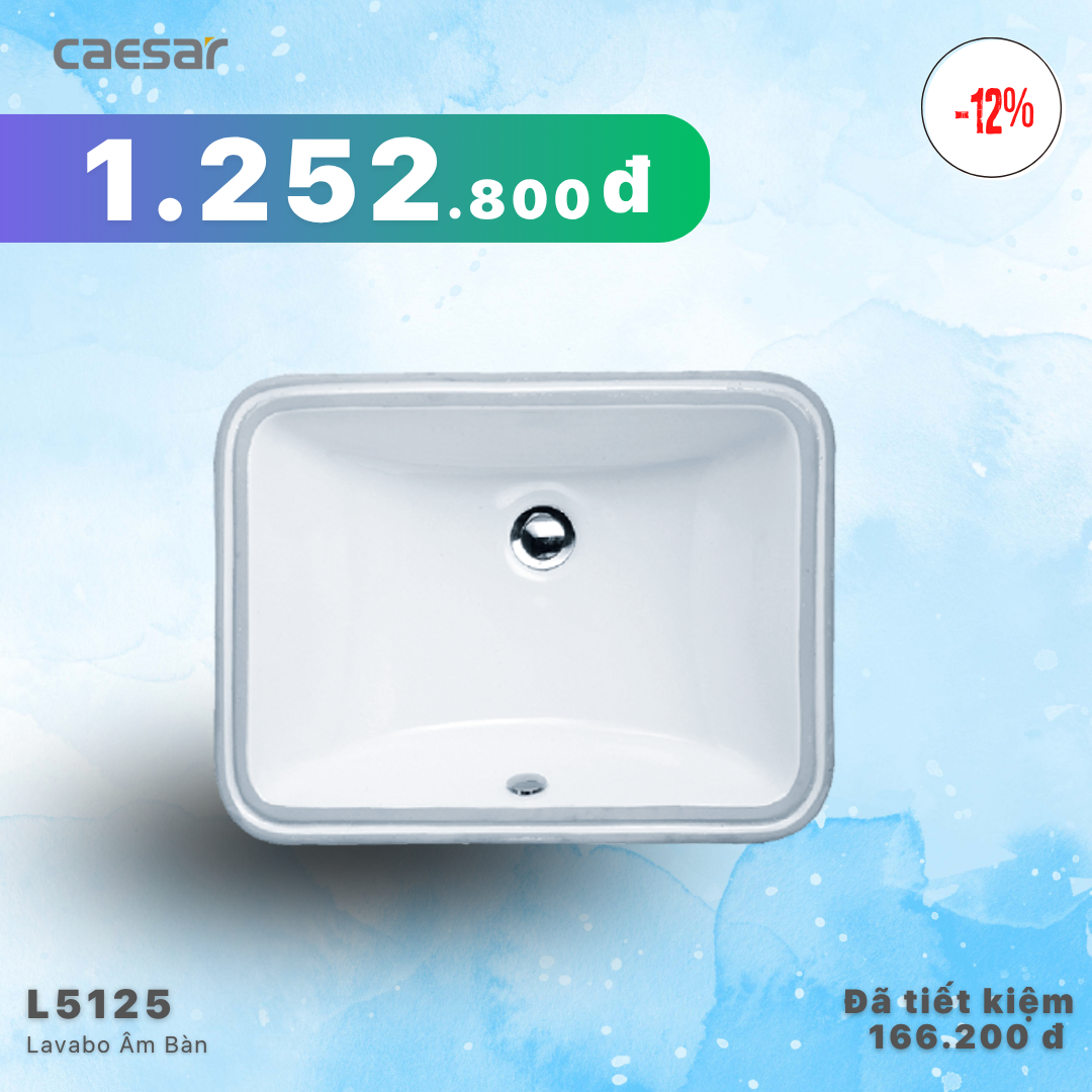  Khuyến mãi ưu đãi Lavabo âm bàn - L5125 