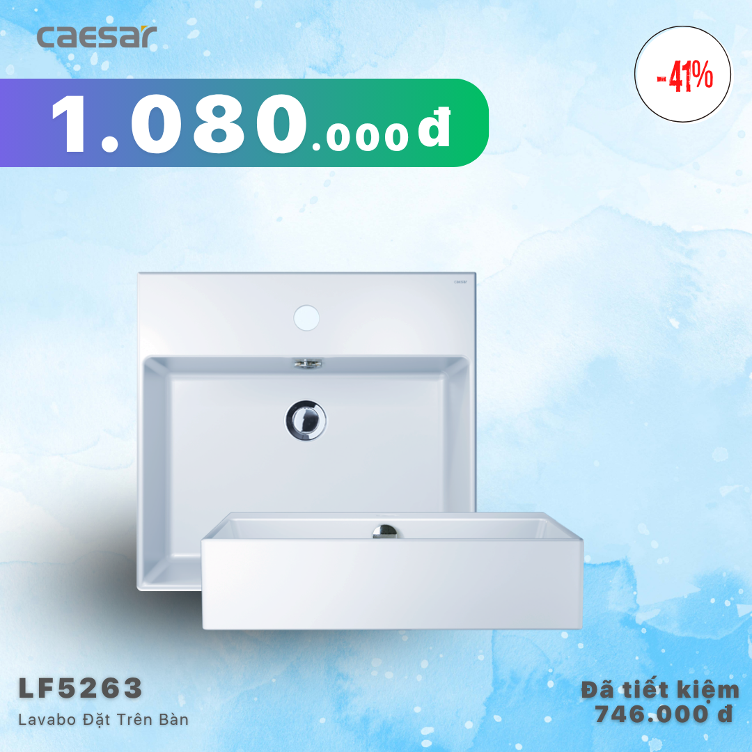  Khuyến mãi ưu đãi Lavabo Đặt Trên Bàn - LF5263 