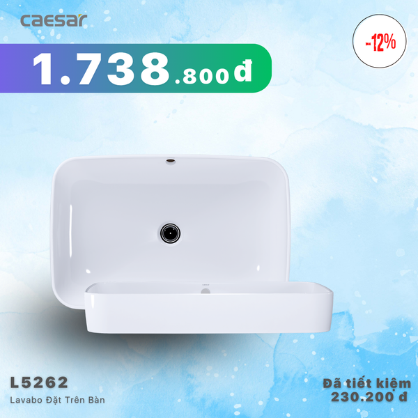 Khuyến mãi ưu đãi - Lavabo Đặt Trên Bàn - L5262