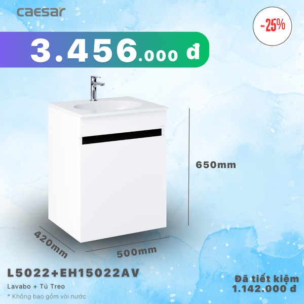 Khuyến mãi ưu đãi - Lavabo + Tủ treo - L5022 + EH15022AV