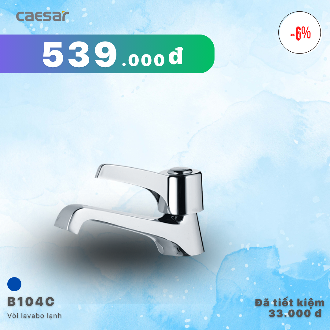  Khuyến mãi ưu đãi Vòi lavabo lạnh - B104C 