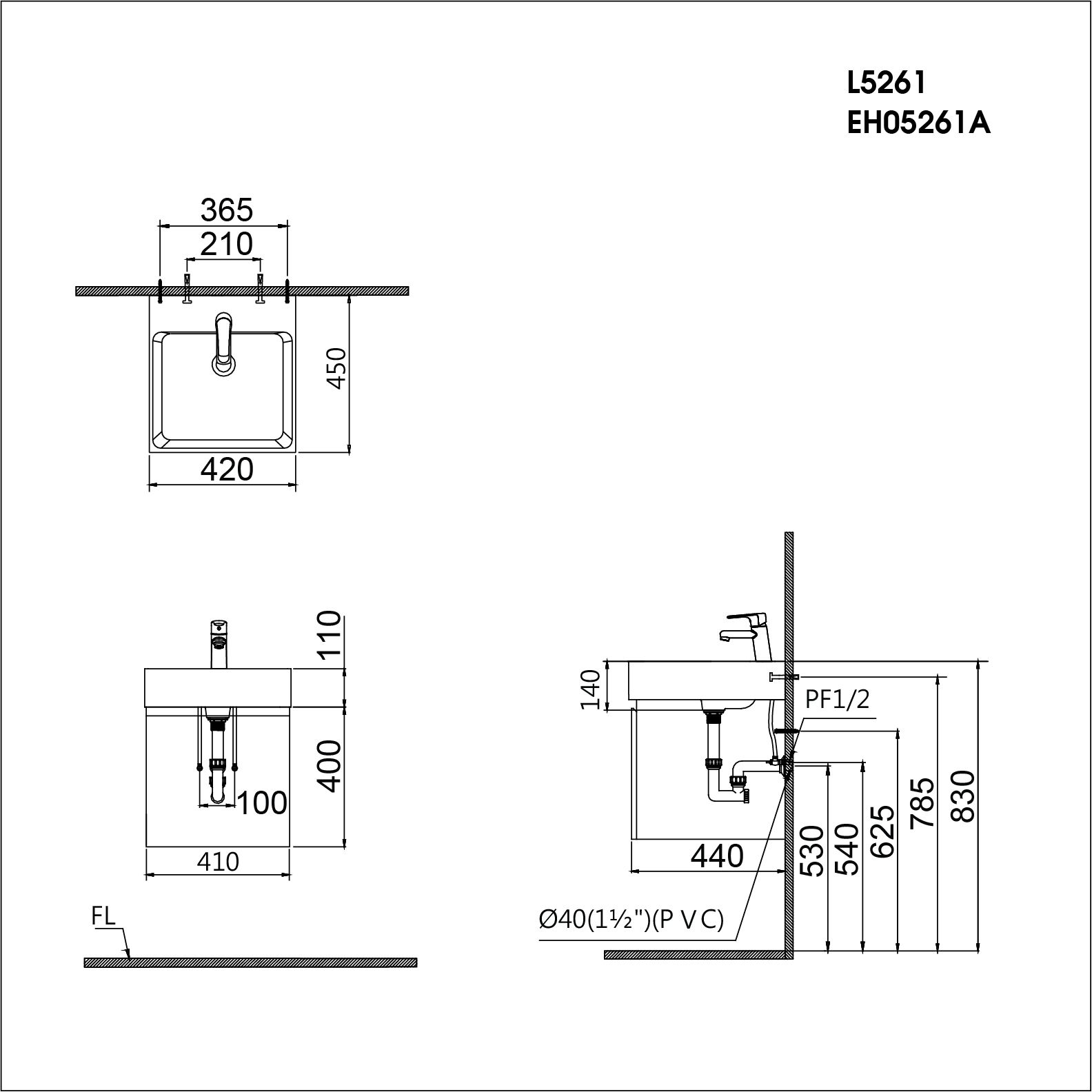  Lavabo Đặt Trên Bàn - LF5261 