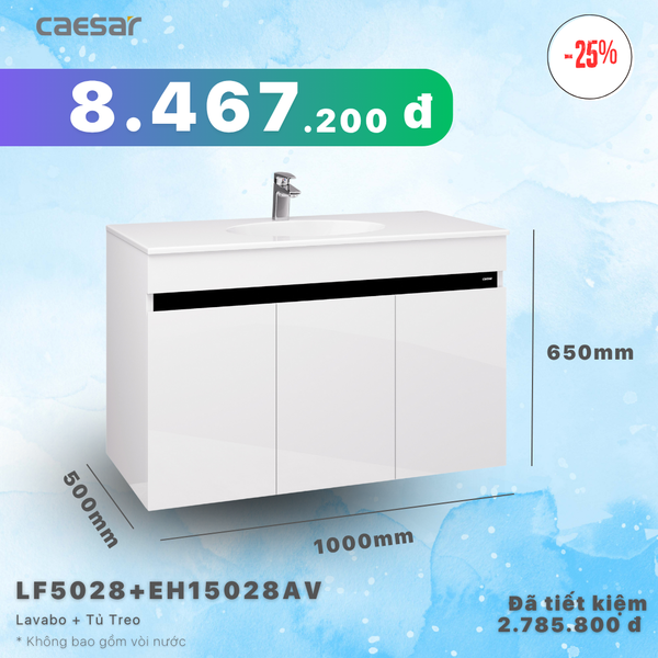 Khuyến mãi ưu đãi - Lavabo + Tủ treo -  LF5028 + EH15028AV