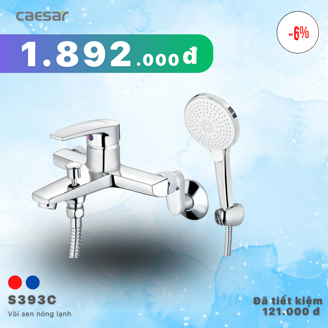  Khuyến mãi ưu đãi Sen tắm nóng lạnh - S393C 