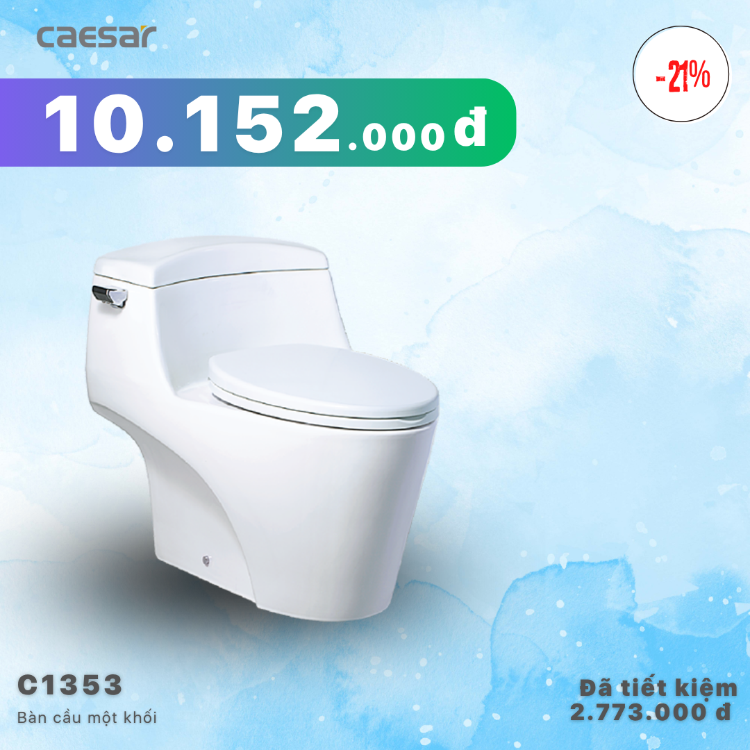  Khuyến mãi ưu đãi Bàn Cầu Một Khối - C1353 