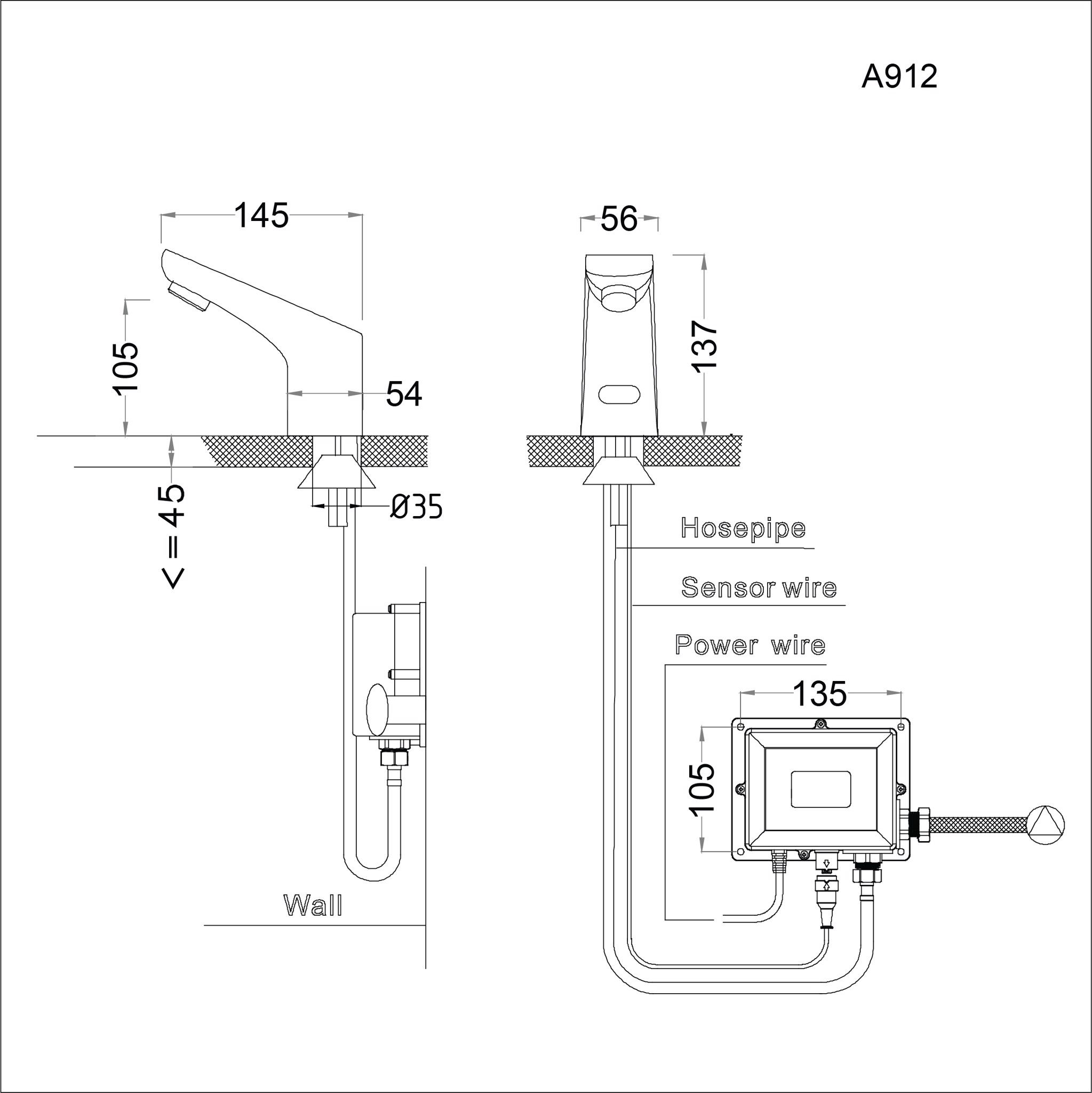  Vòi Cảm Ứng Lavabo - A912 