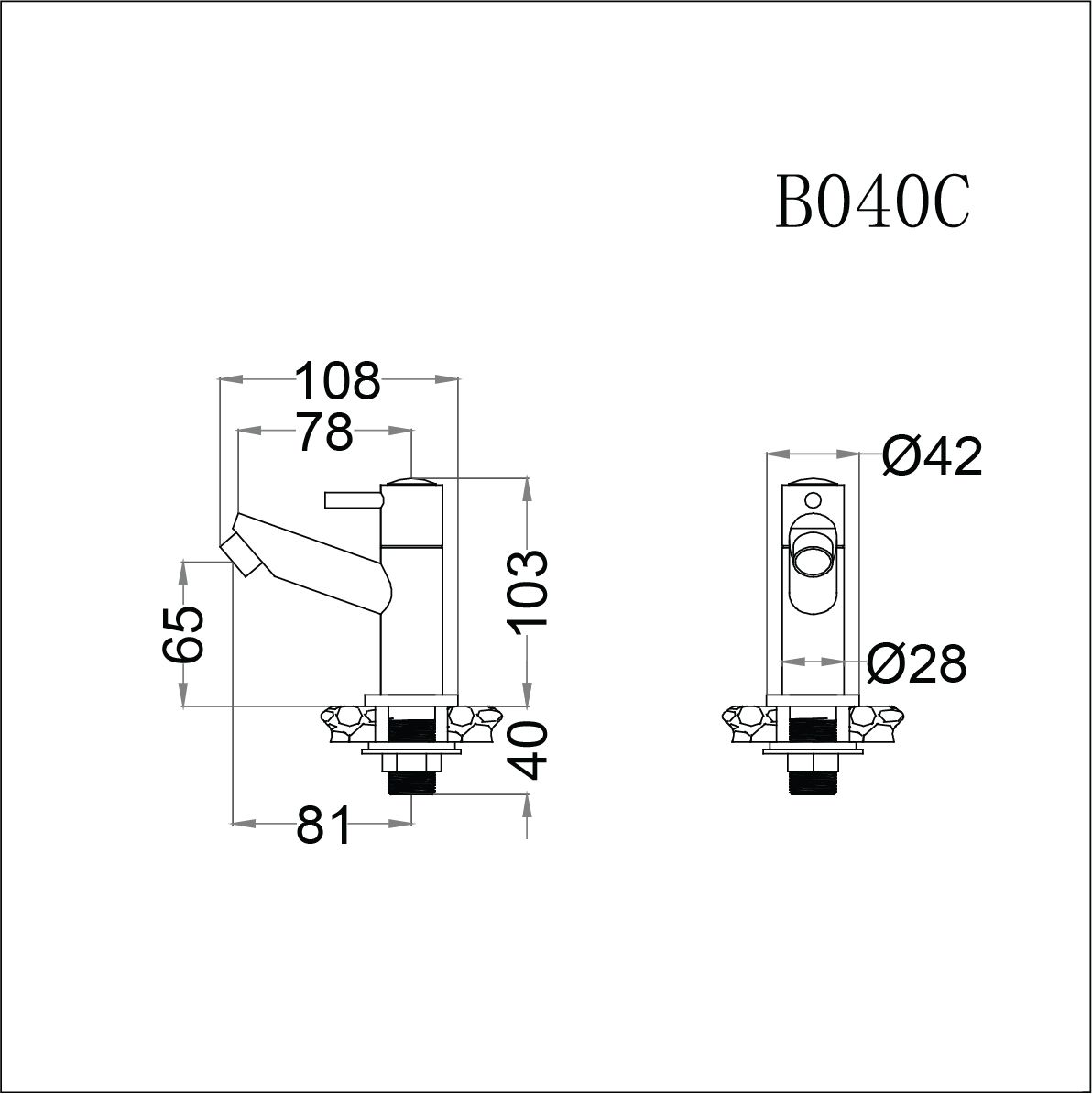  Vòi Lavabo Lạnh - B040C 