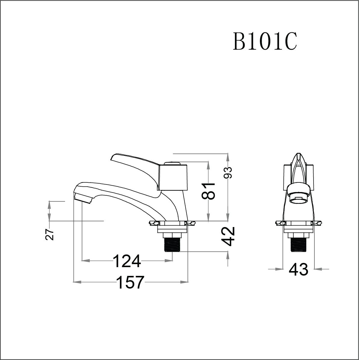  Vòi Lavabo Lạnh - B101C 