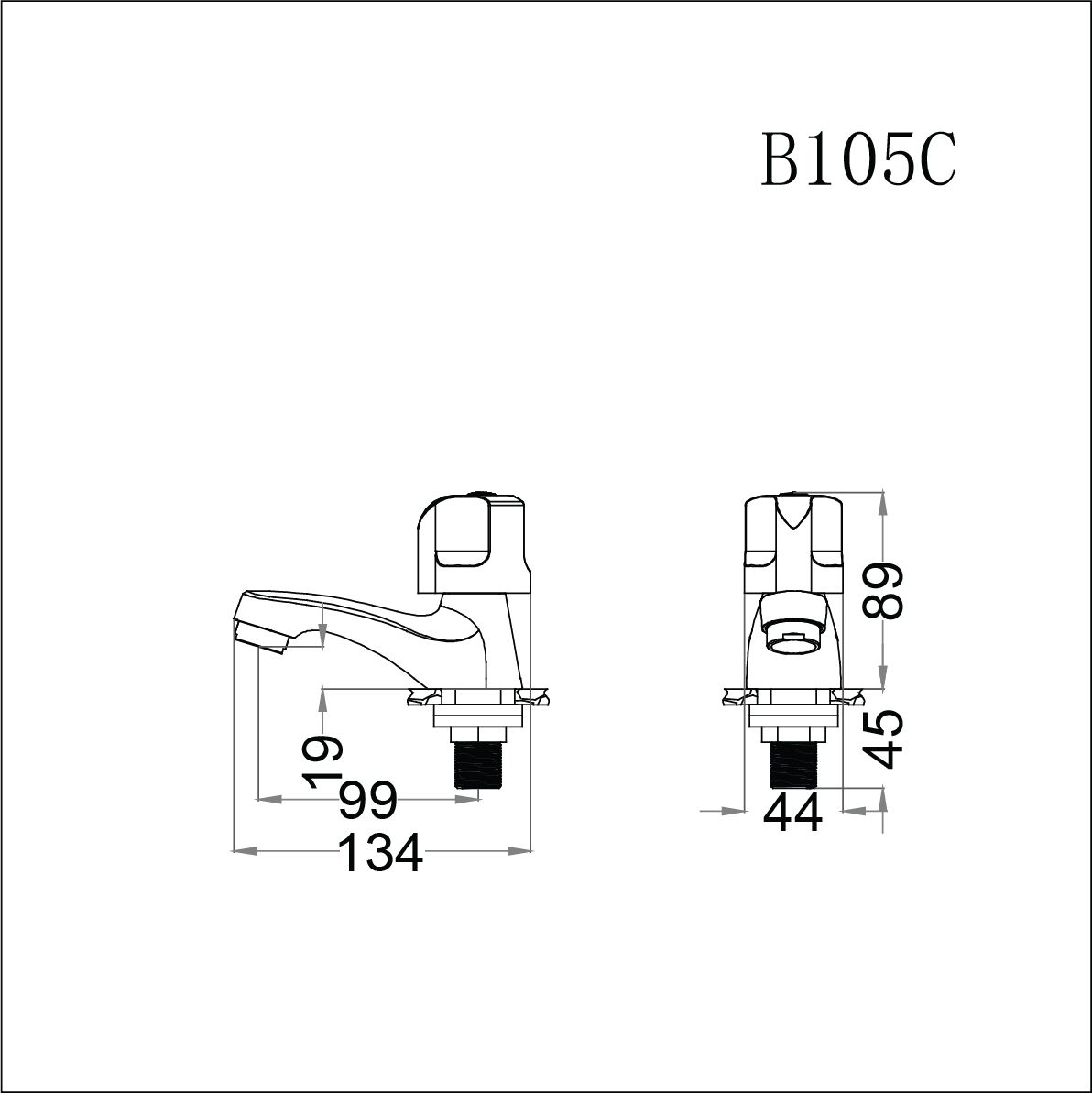  Vòi Lavabo Lạnh - B105C 