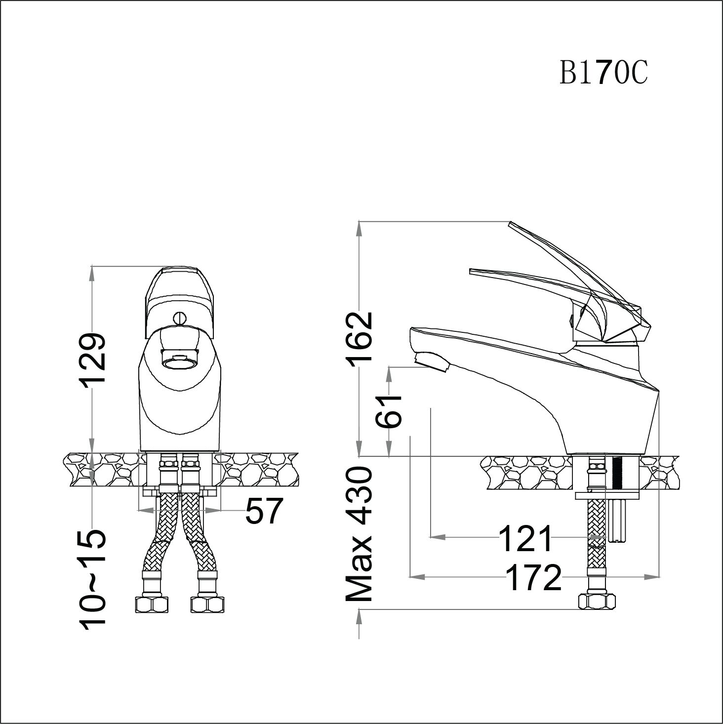  Vòi Lavabo Nóng Lạnh - B170CU 