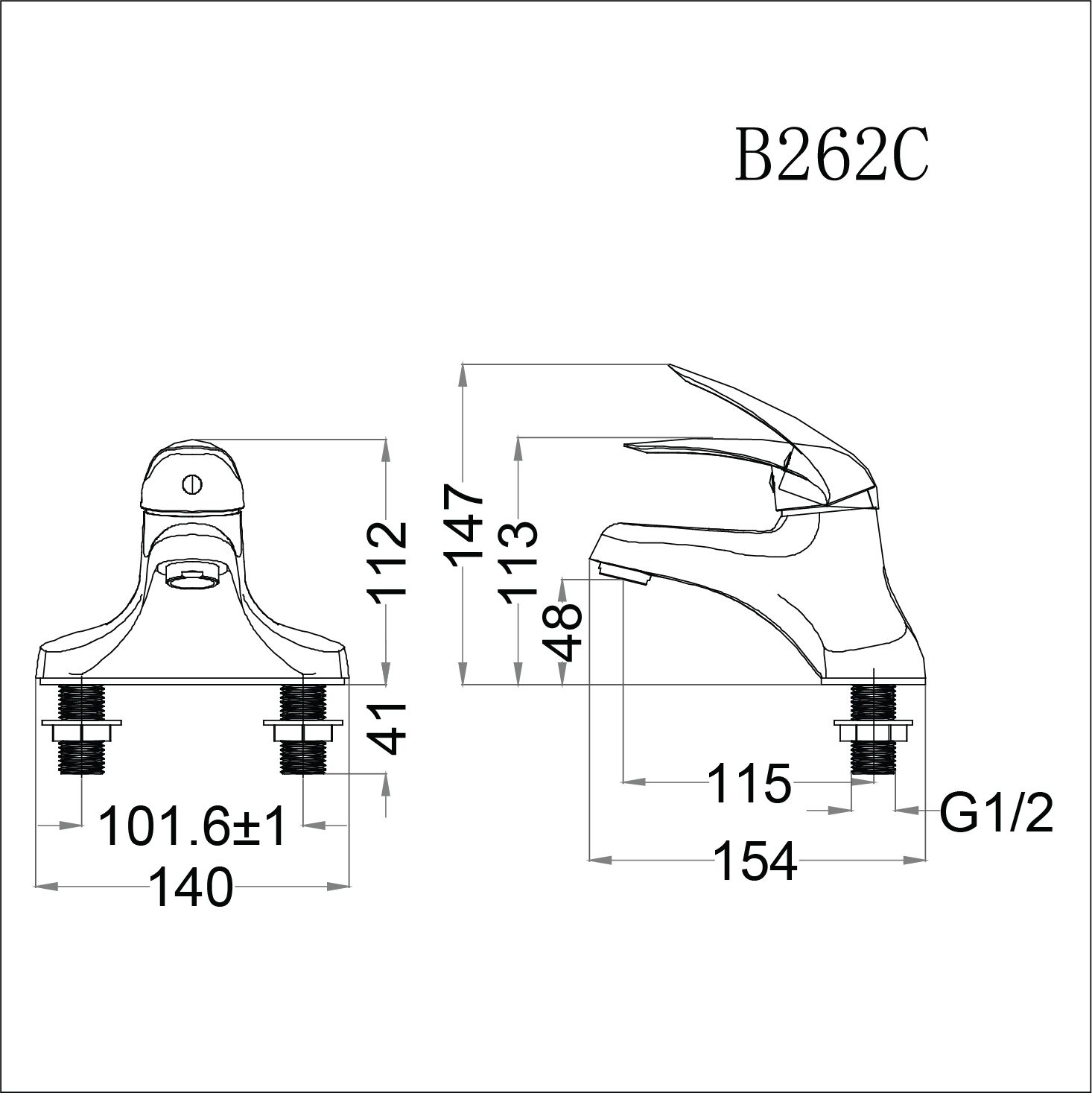  Vòi Lavabo Nóng Lạnh - B262CP 