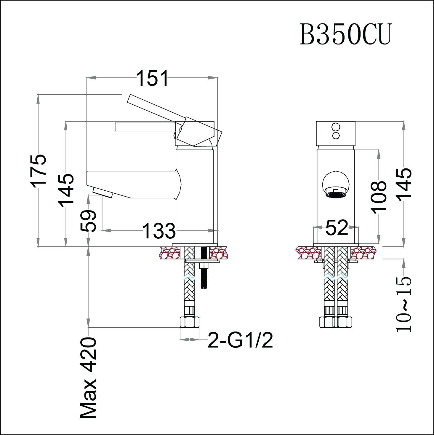  Vòi Lavabo Nóng Lạnh - B350CU 