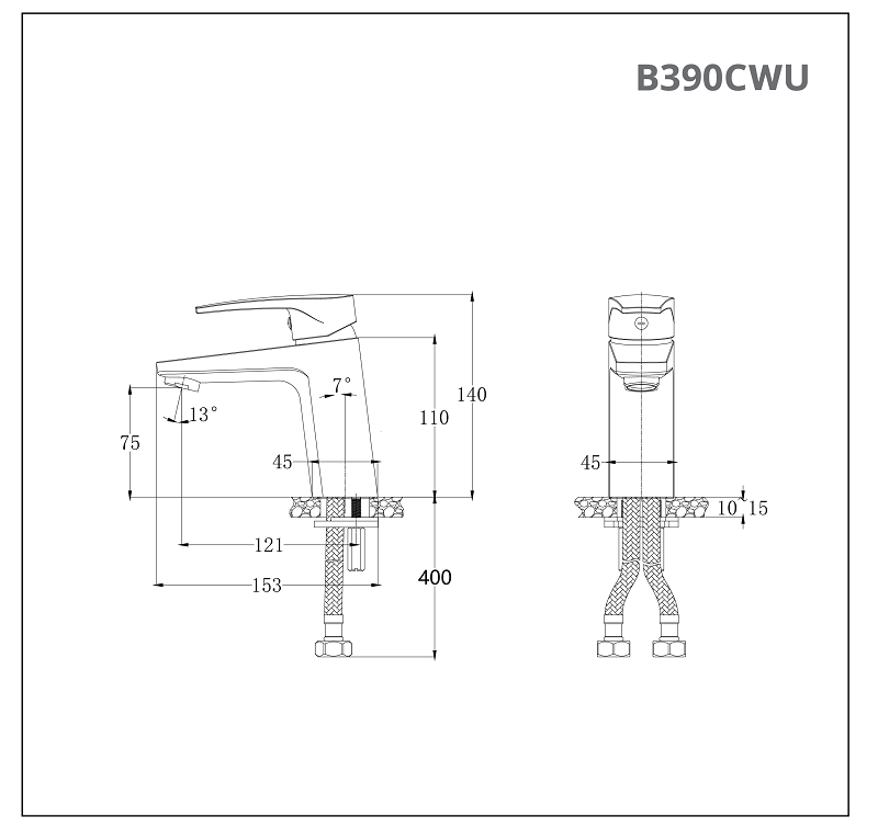  Vòi Lavabo Nóng Lạnh - B390CWU 