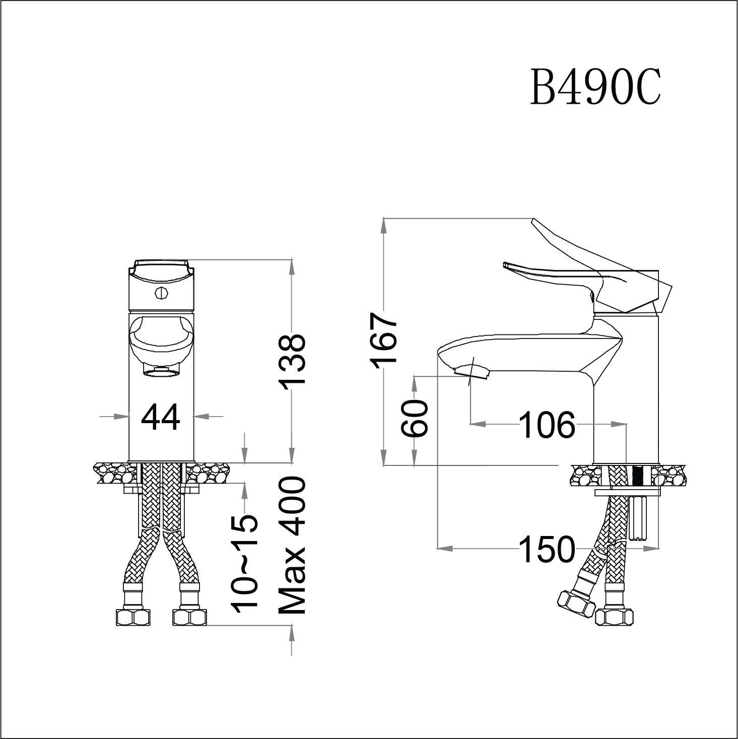  Vòi Lavabo Nóng Lạnh - B490CP 