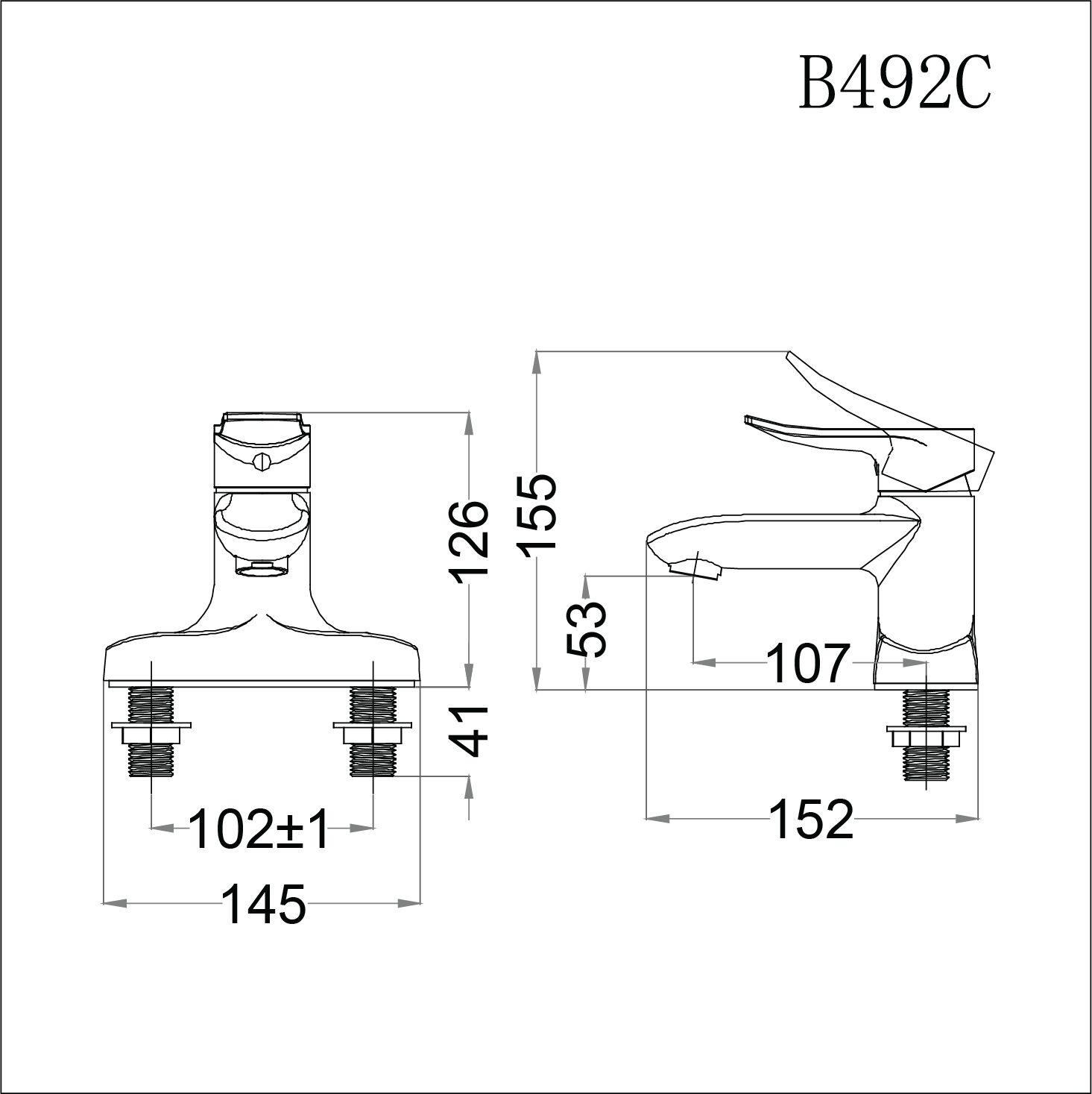  Vòi Lavabo Nóng Lạnh - B492CP 