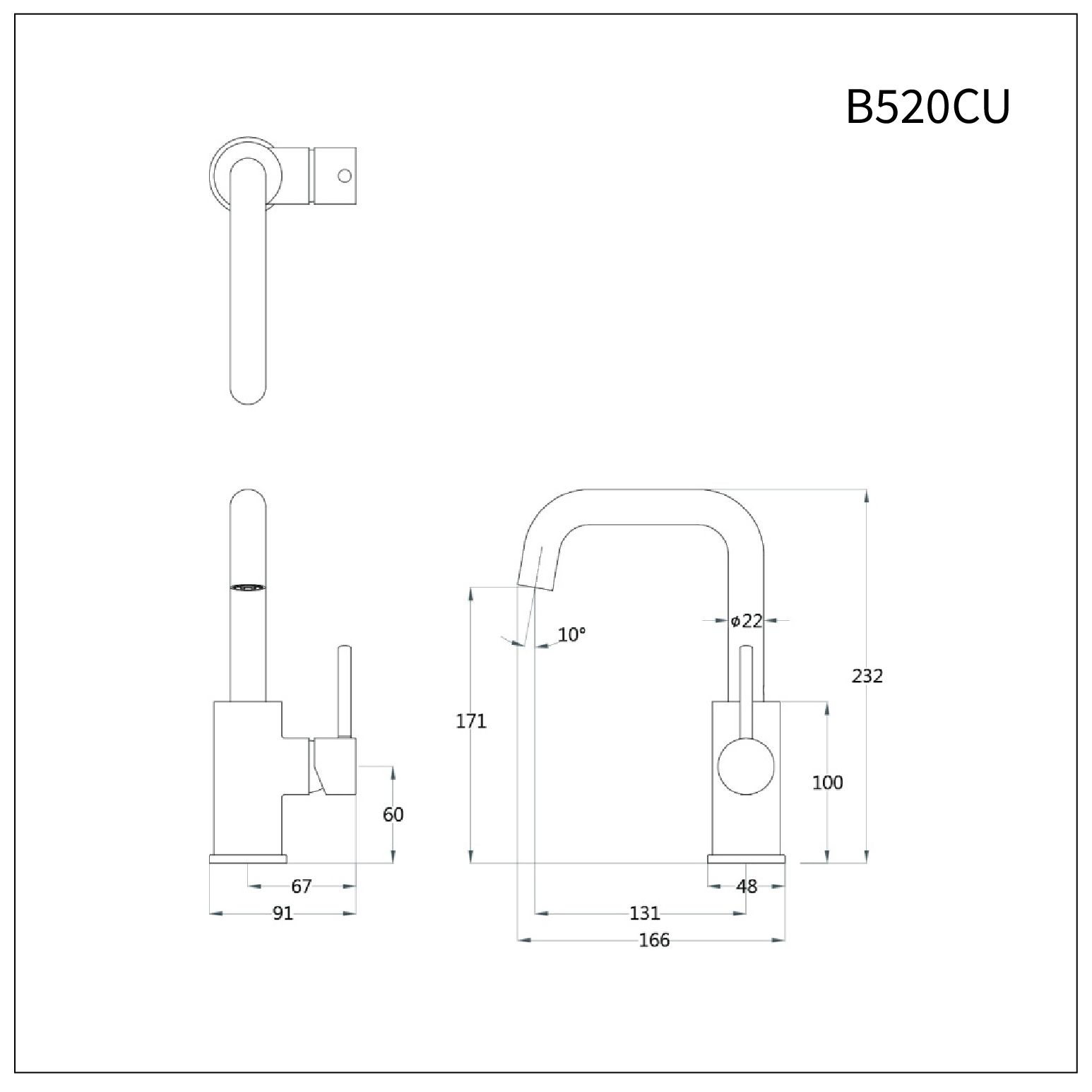  Vòi Lavabo Nóng Lạnh - B520CU 