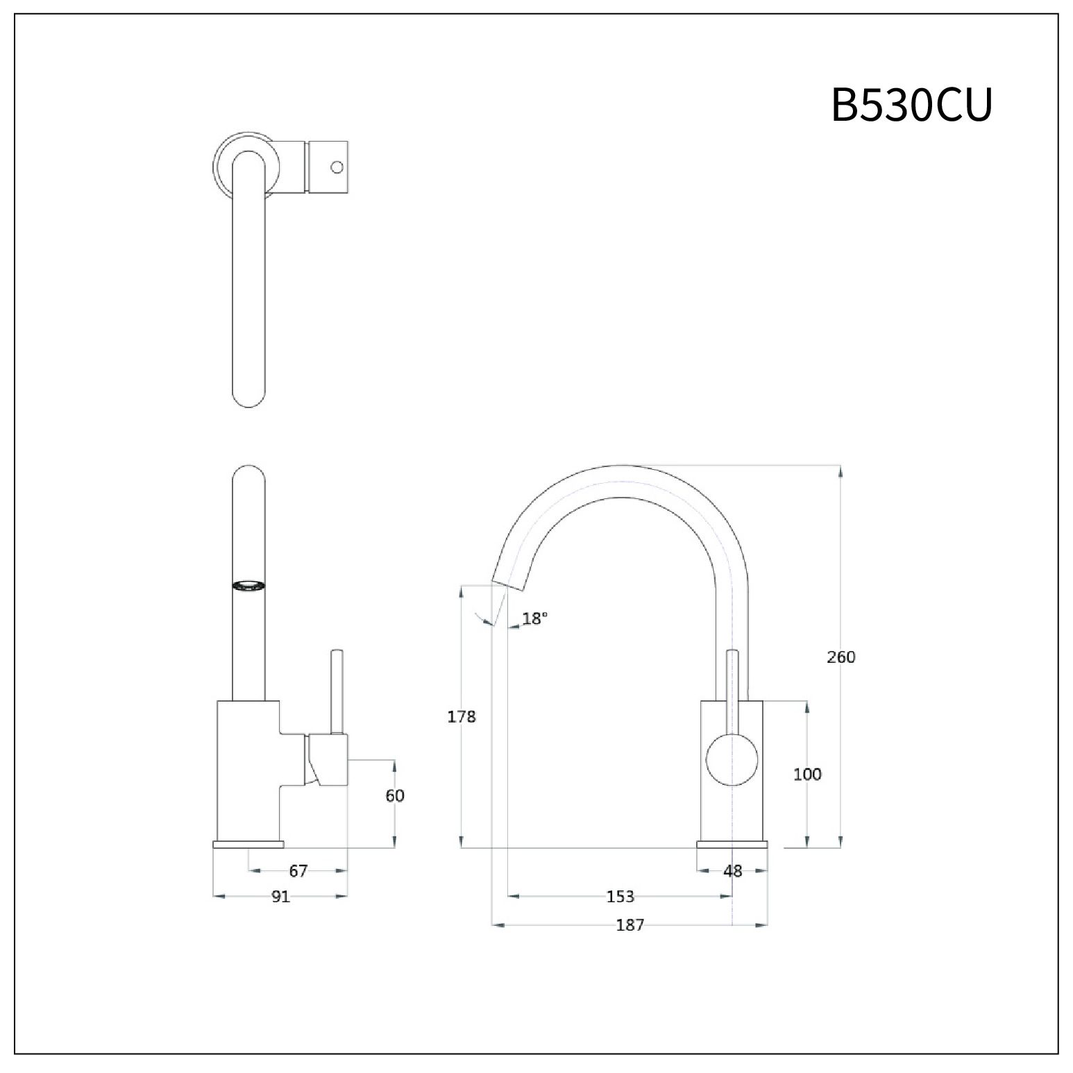  Vòi Lavabo Nóng Lạnh - B530CU 