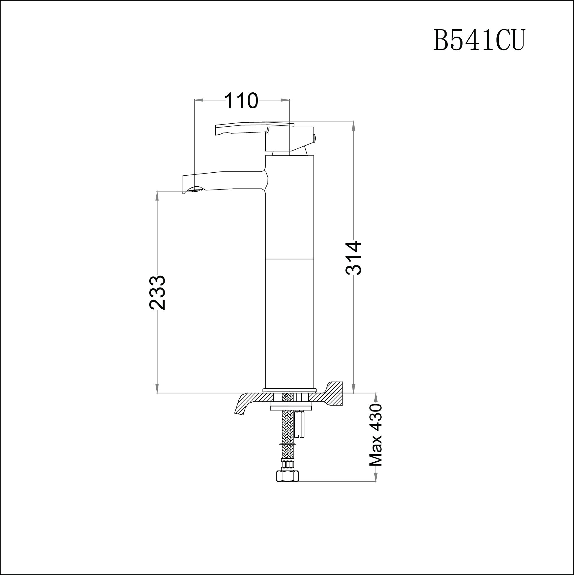  Vòi Lavabo Cao Nóng lạnh - B541CU 