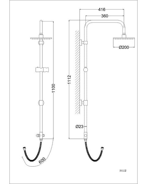  Phụ Kiện Sen Tắm Đứng - BS122 