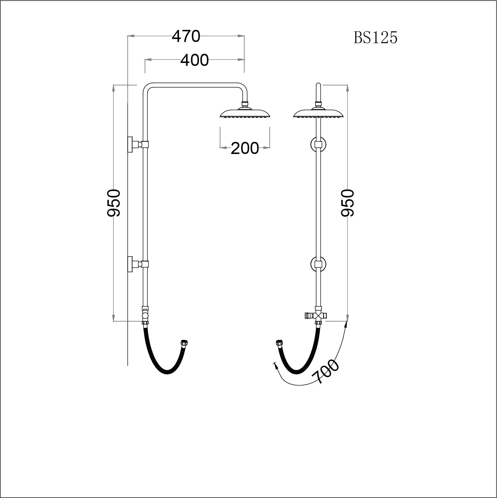  Phụ Kiện Sen Tắm Đứng - BS125 