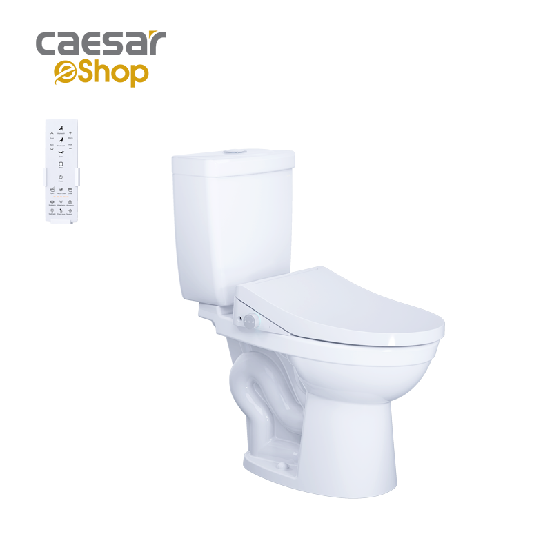 Bàn Cầu hai khối kết hợp với nắp điện tử CT1325 - TAF512H