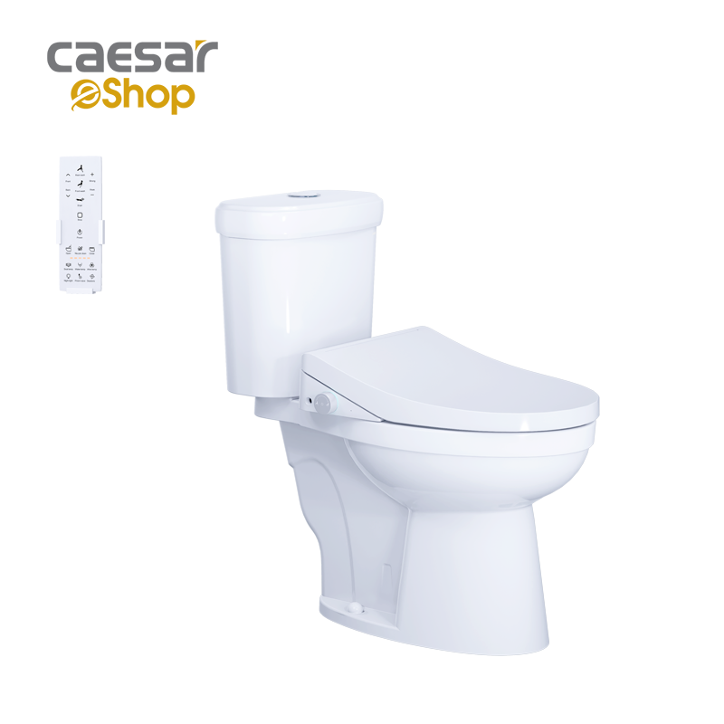 Bàn Cầu hai khối kết hợp với nắp điện tử - CD1338 - TAF512H