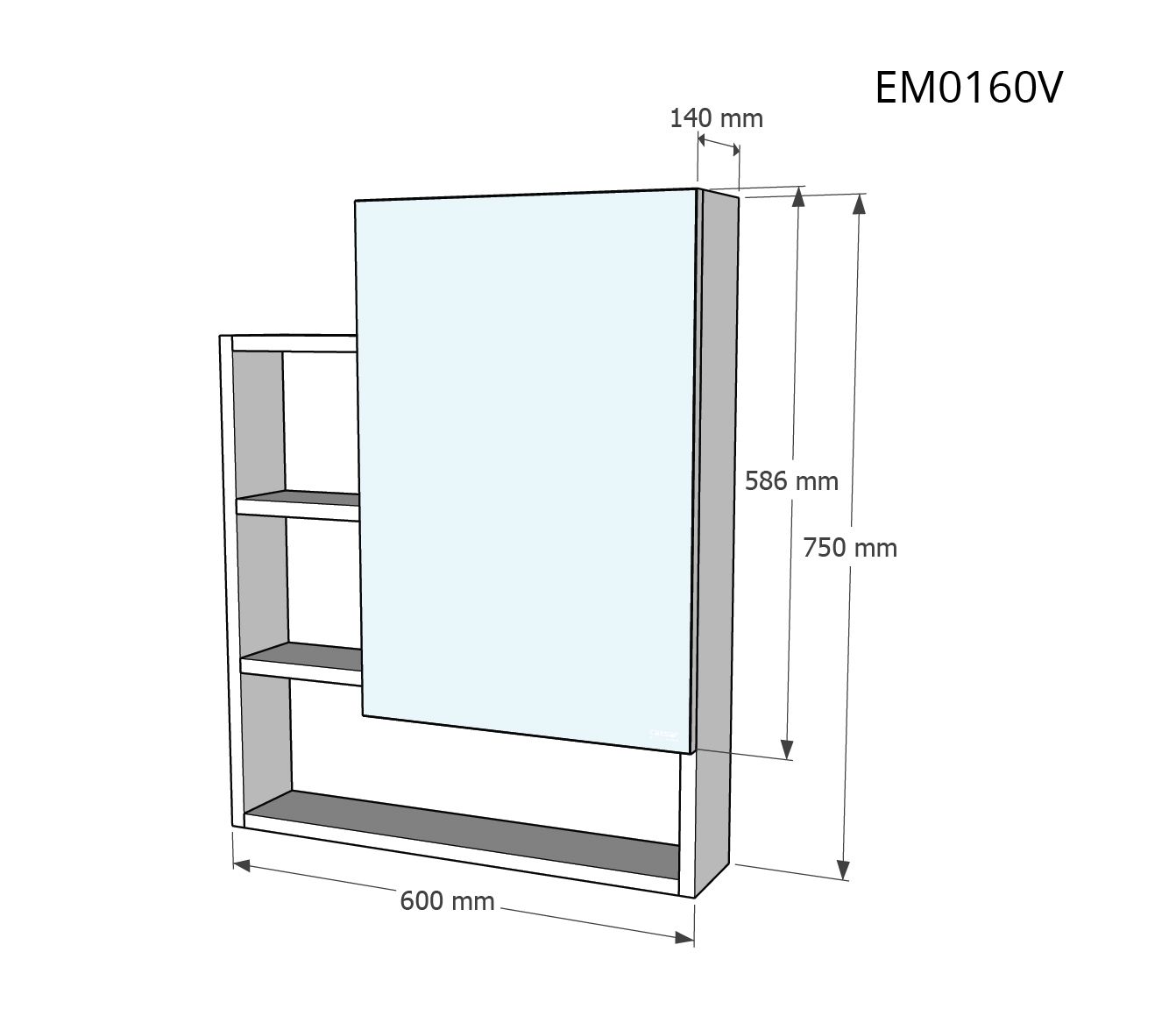  Tủ gương - EM0160V 