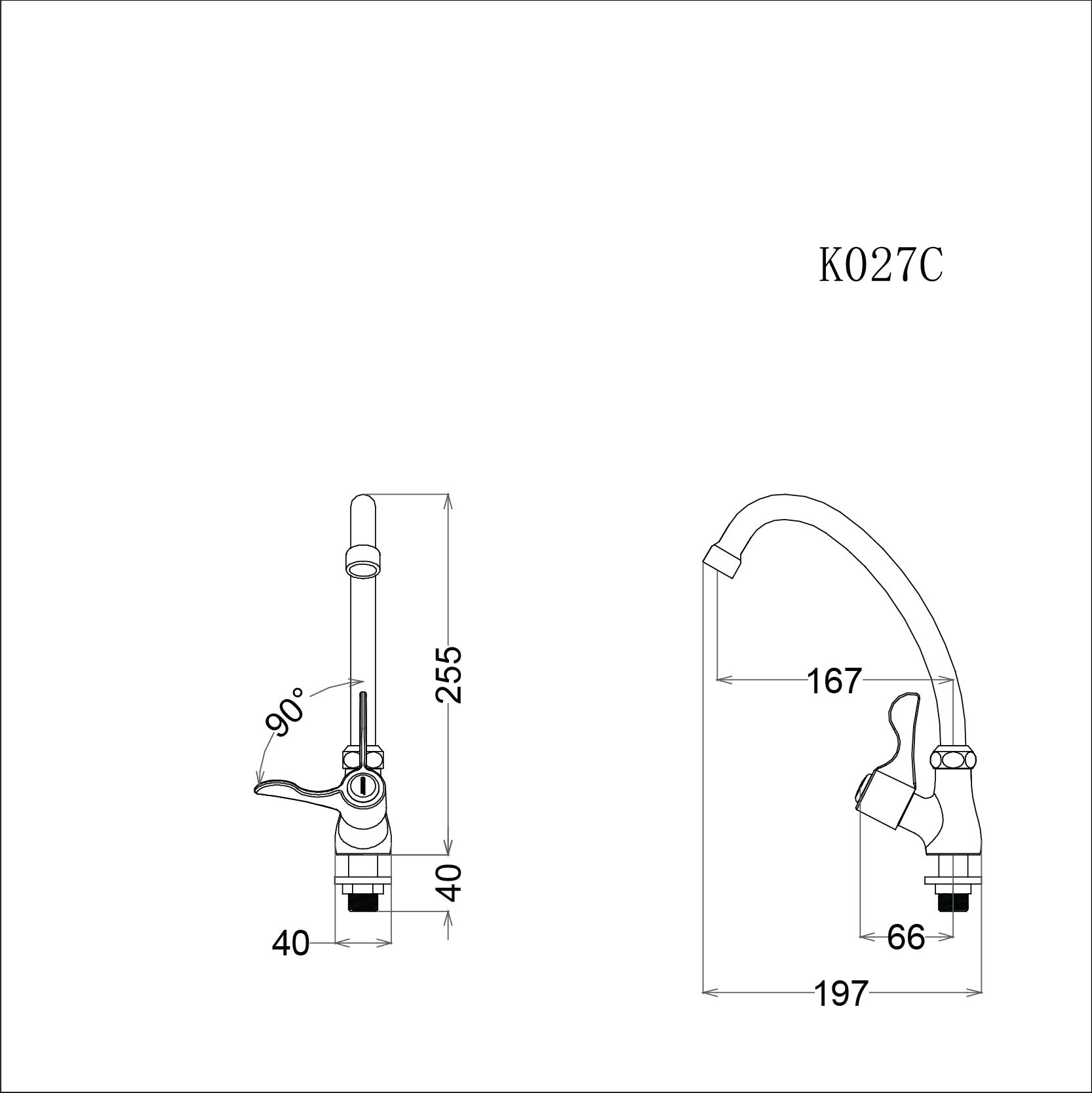  Vòi Bếp Lạnh - K027C 