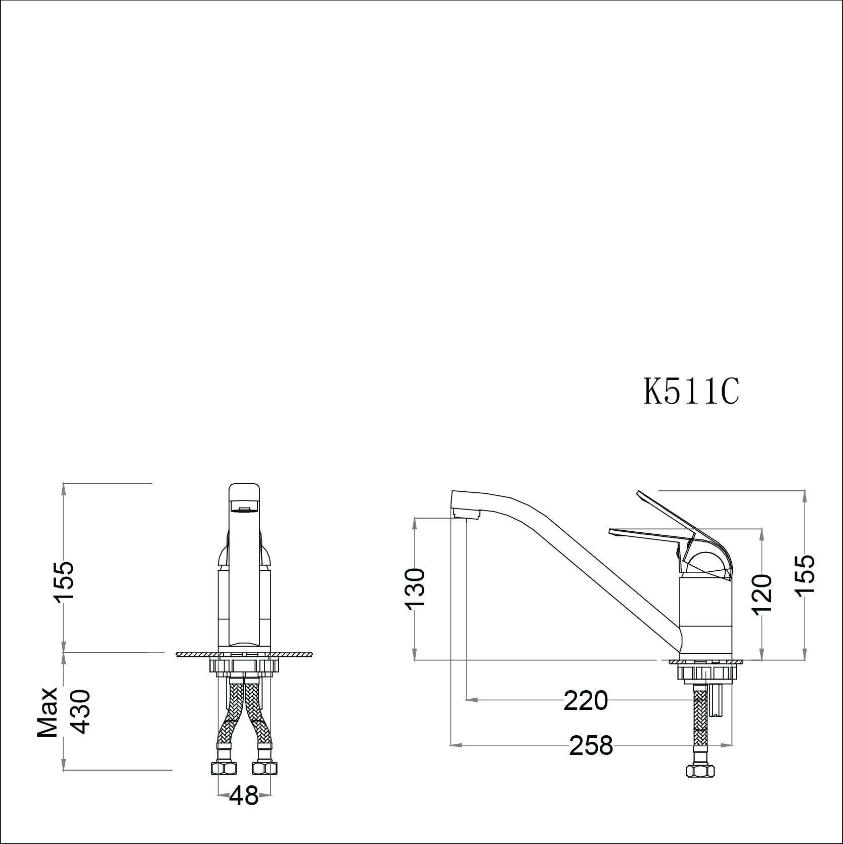  Vòi Bếp Nóng Lạnh - K511C 