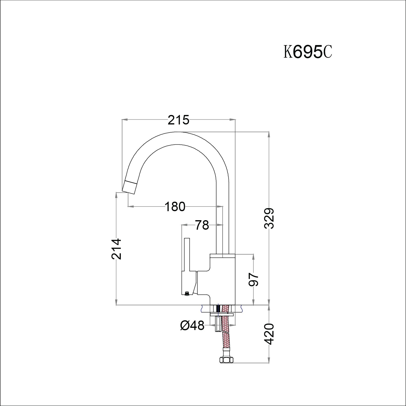  Vòi Bếp Nóng Lạnh - K695C 