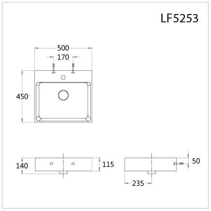  Lavabo Đặt Trên Bàn - LF5253 