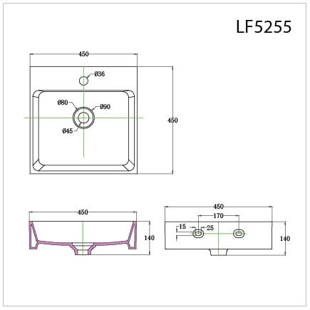  Lavabo Đặt Trên Bàn - LF5255 