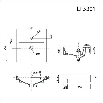  Lavabo Dương Bàn - LF5301 