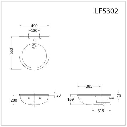  Lavabo Dương Bàn - LF5302 