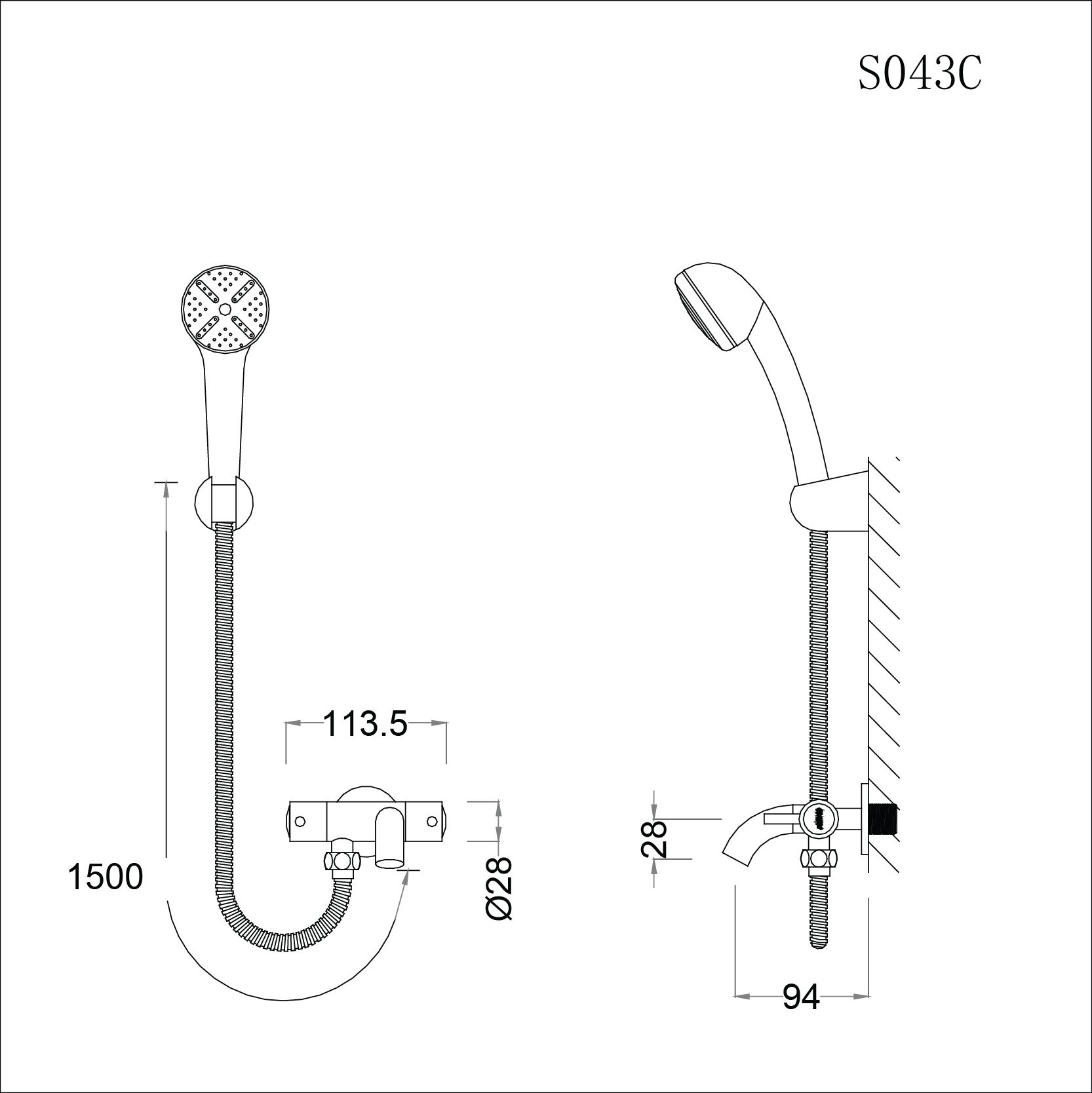  Vòi Sen Lạnh - S043C 