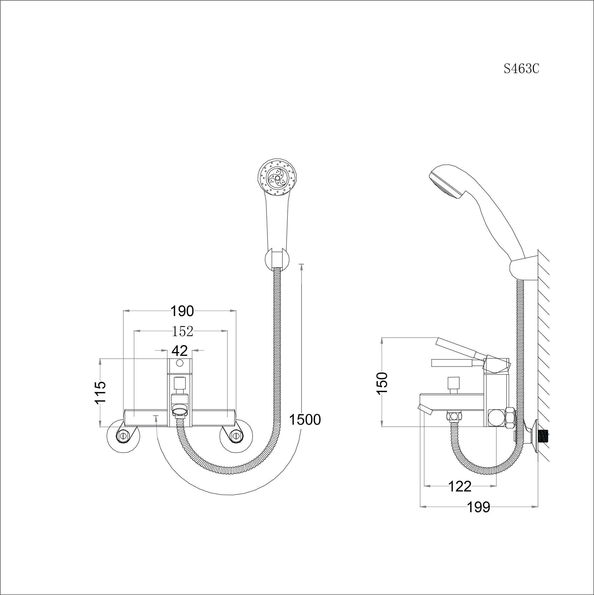  Vòi Sen Nóng Lạnh - S463C 