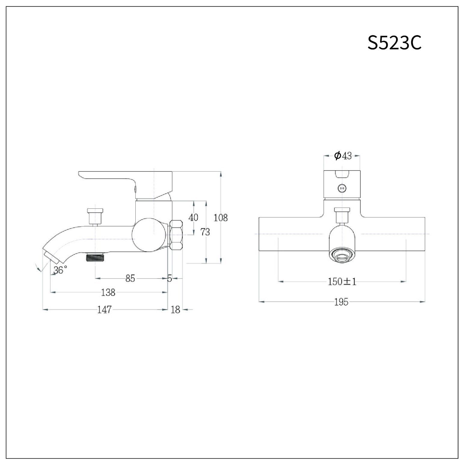  Vòi Sen Nóng Lạnh - S523C 