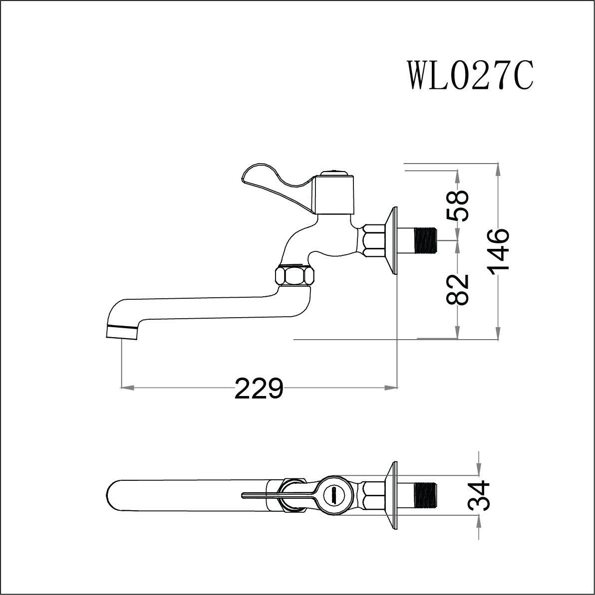  Vòi Lạnh Gắn Tường - WL027C 