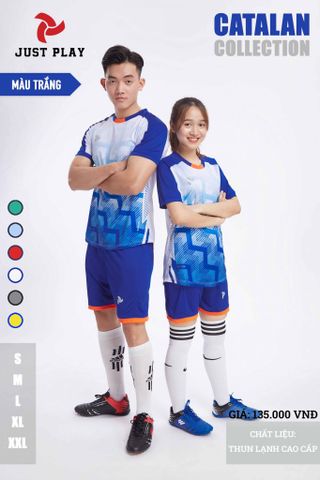 Đồ đá banh Catalan Trắng