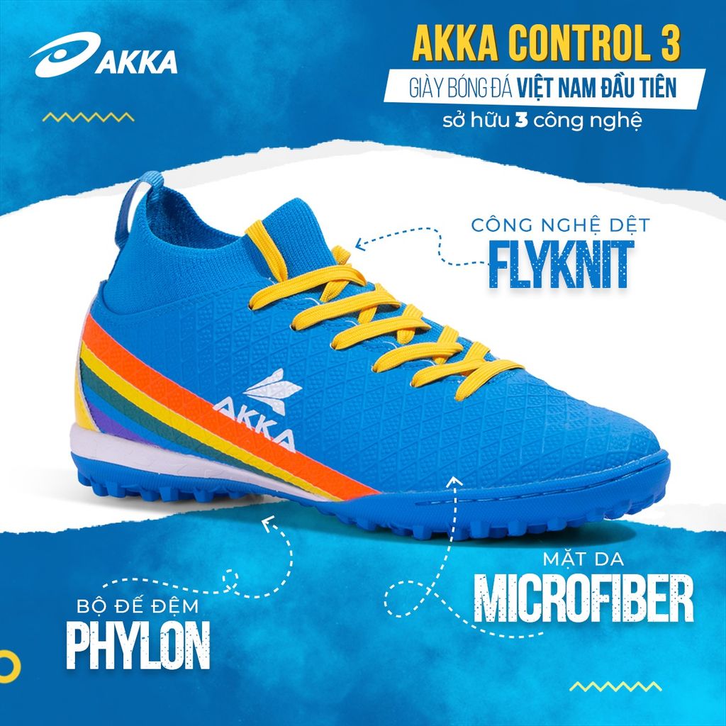 GIÀY BÓNG ĐÁ AKKA CONTROL 3 SÂN CỎ NHÂN TẠO TF