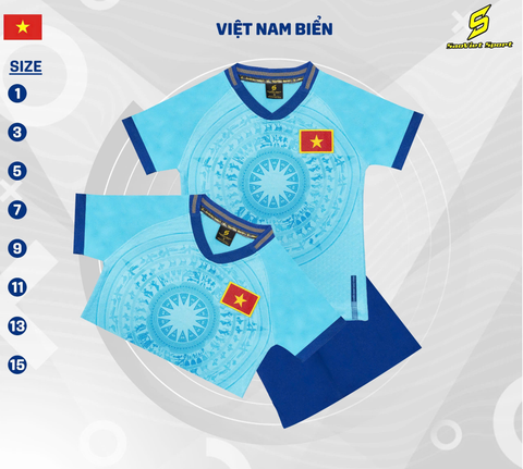 Quần Áo Bóng Đá trẻ em 2025 ĐT VIỆT NAM - Xanh Biển