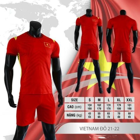 Áo Bóng Đá PJ Việt Nam đỏ - Đồ Đá Banh 2021
