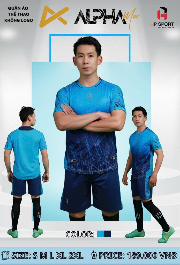 Quần áo đá banh không logo HP Alpha Max – TSPORT.VN