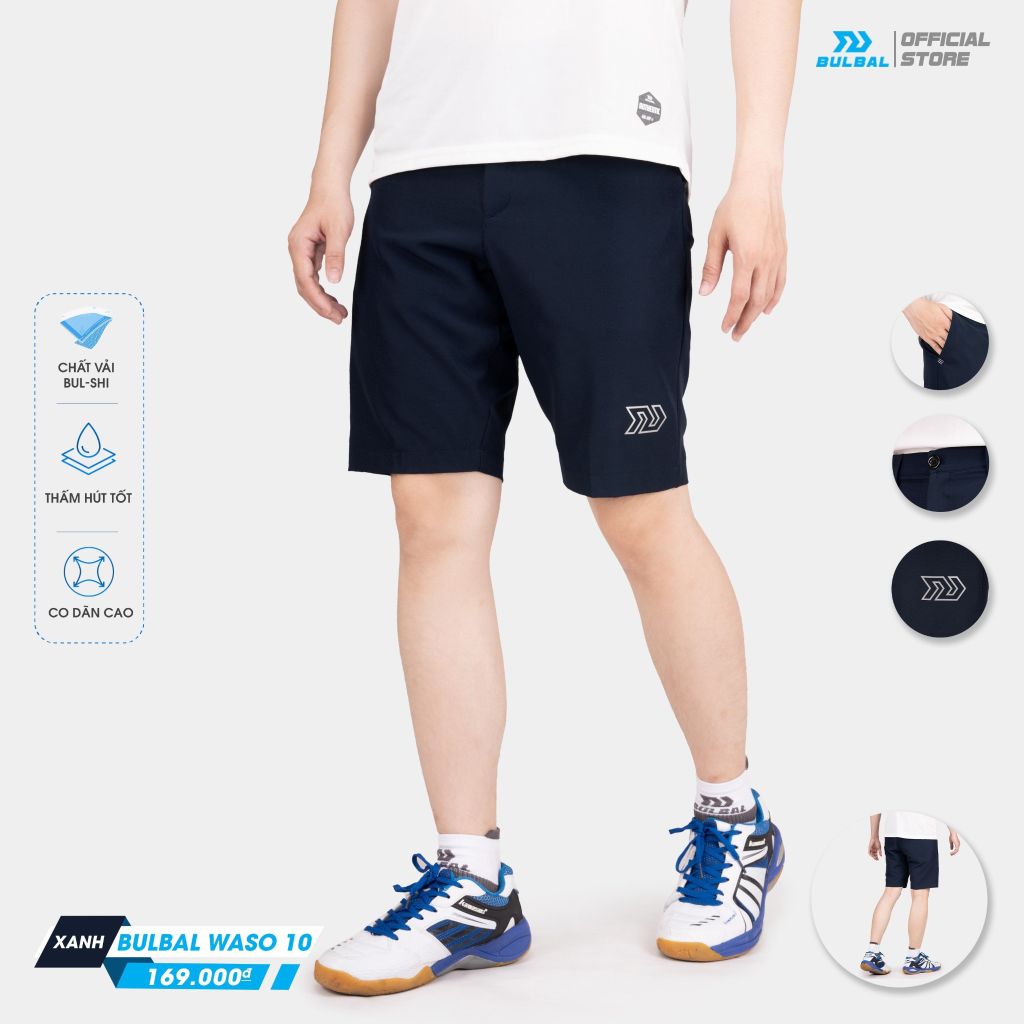 Quần Short Thể Thao Bulbal Waso 10 Xanh Đen