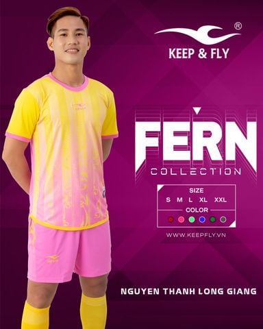 Quần Áo Bóng Đá Không Logo Keep Fly Fern - Hồng