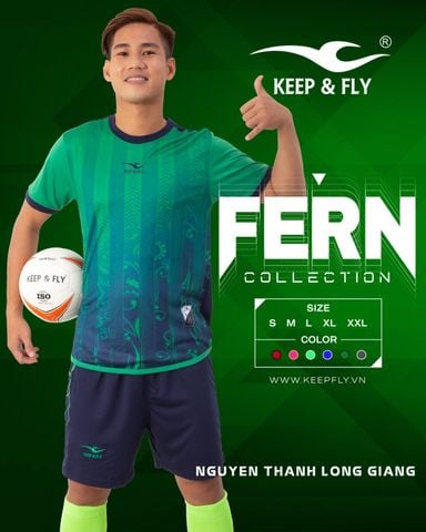 Quần Áo Bóng Đá Không Logo Keep Fly Fern - Xanh Lá