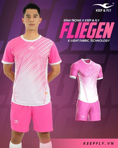 Bộ áo bóng đá Fliegen Hồng