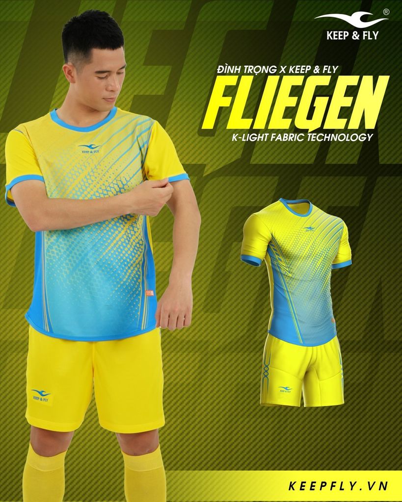 Bộ áo bóng đá Fliegen Vàng